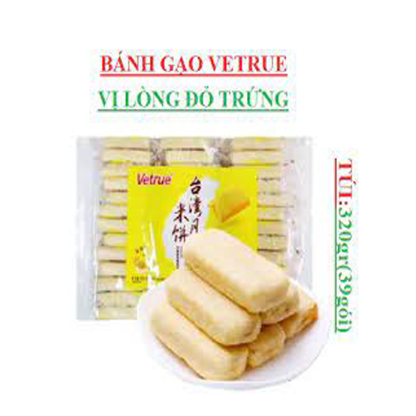 BÁNH GẠO LÒNG ĐỎ TRỨNG VETRUE TÚI 320G