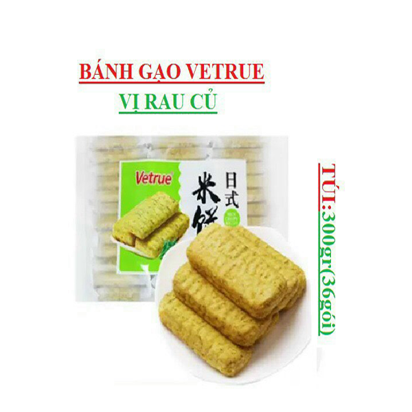 BÁNH GẠO VỊ RAU CỦ VETRUE TÚI 300G