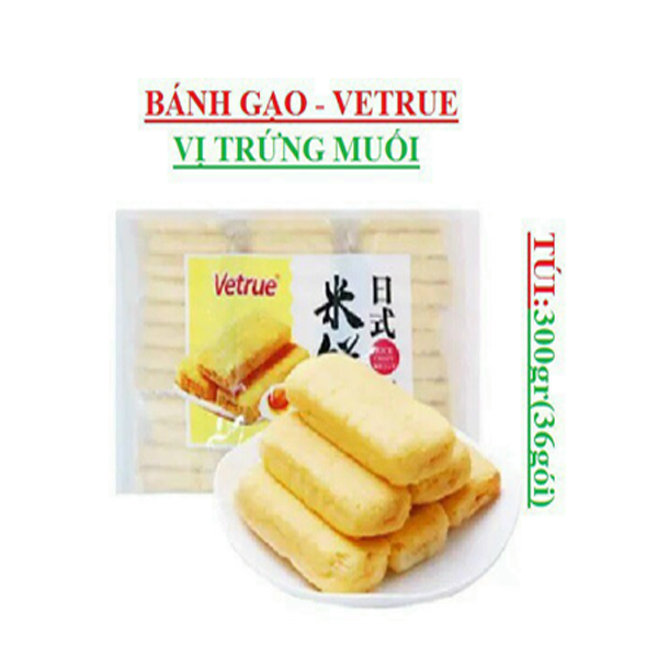 BÁNH GẠO VỊ TRỨNG MUỐI VETRUE TÚI 300G