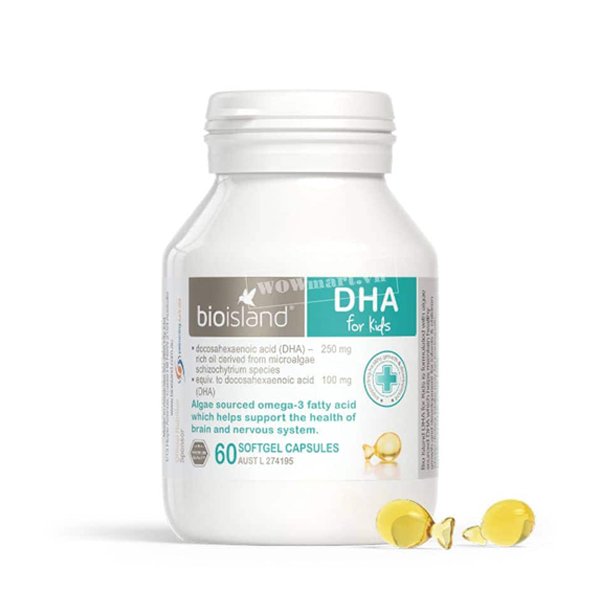 Tăng cường DHA cho trẻ Bioisland DHA 60 viên